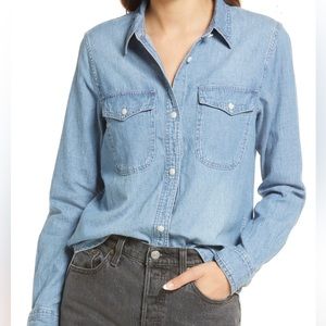 Madewell Bluffton wash denim shirt / medium